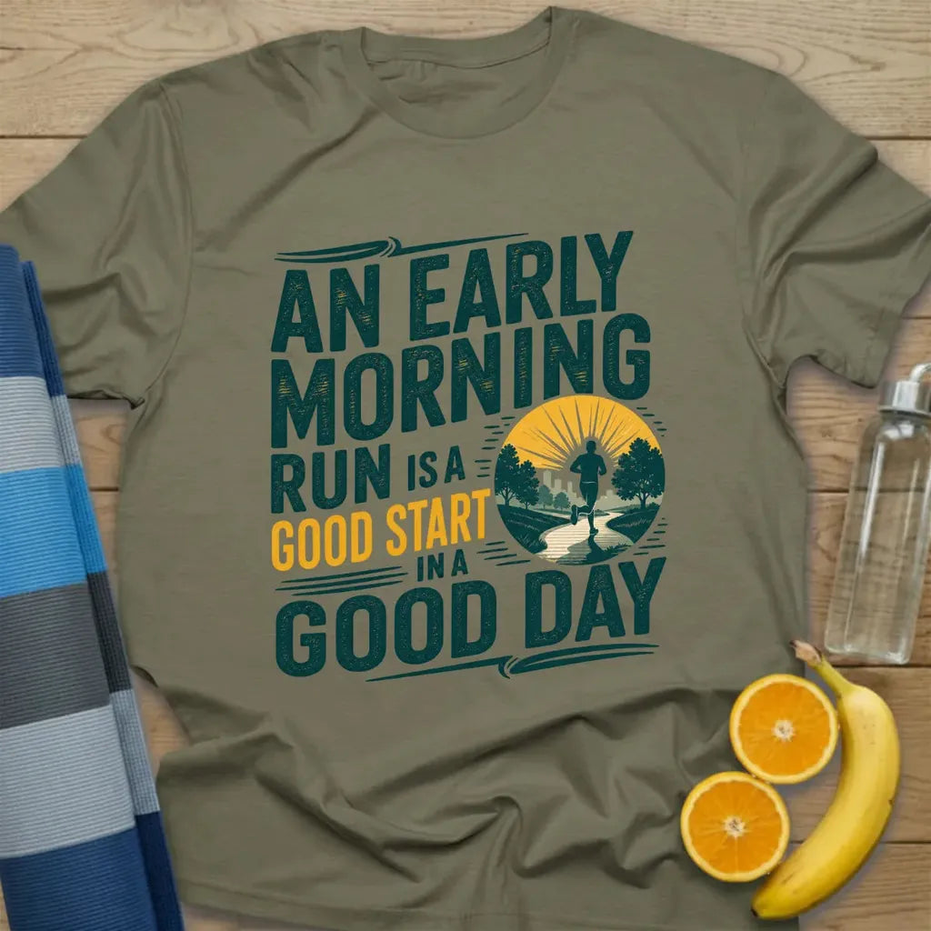 An Early Morning Run Is a Good Start in a Good Day T-Shirt