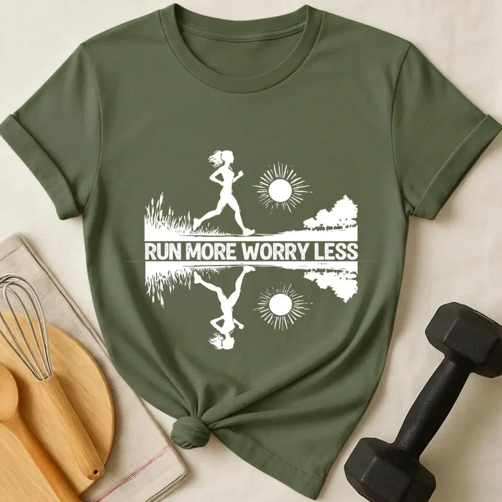 Run More Worry Less T-Shirt