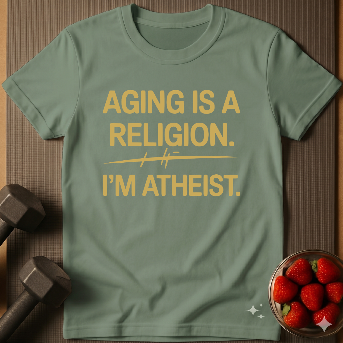 Aging is a Religion I'm Atheist T-Shirt