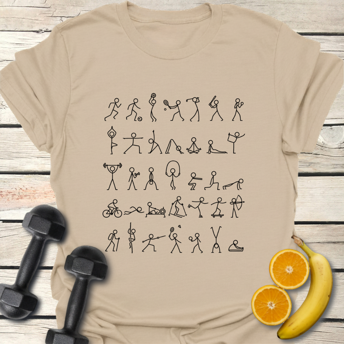 All-Sports Stick Figures T-Shirt