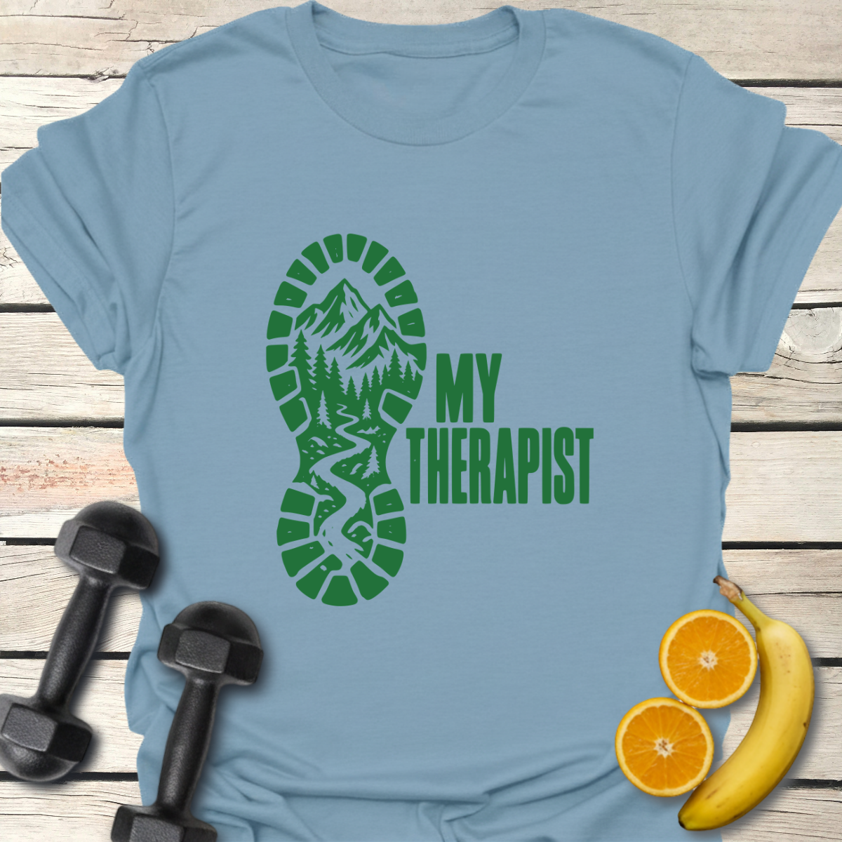 My Therapist Boot Print T-Shirt – Mountain Hiking Tee
