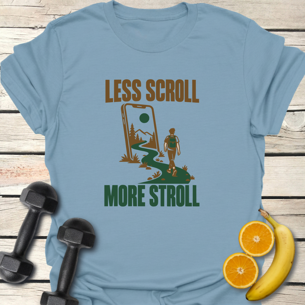 Less Scroll More Stroll T-Shirt