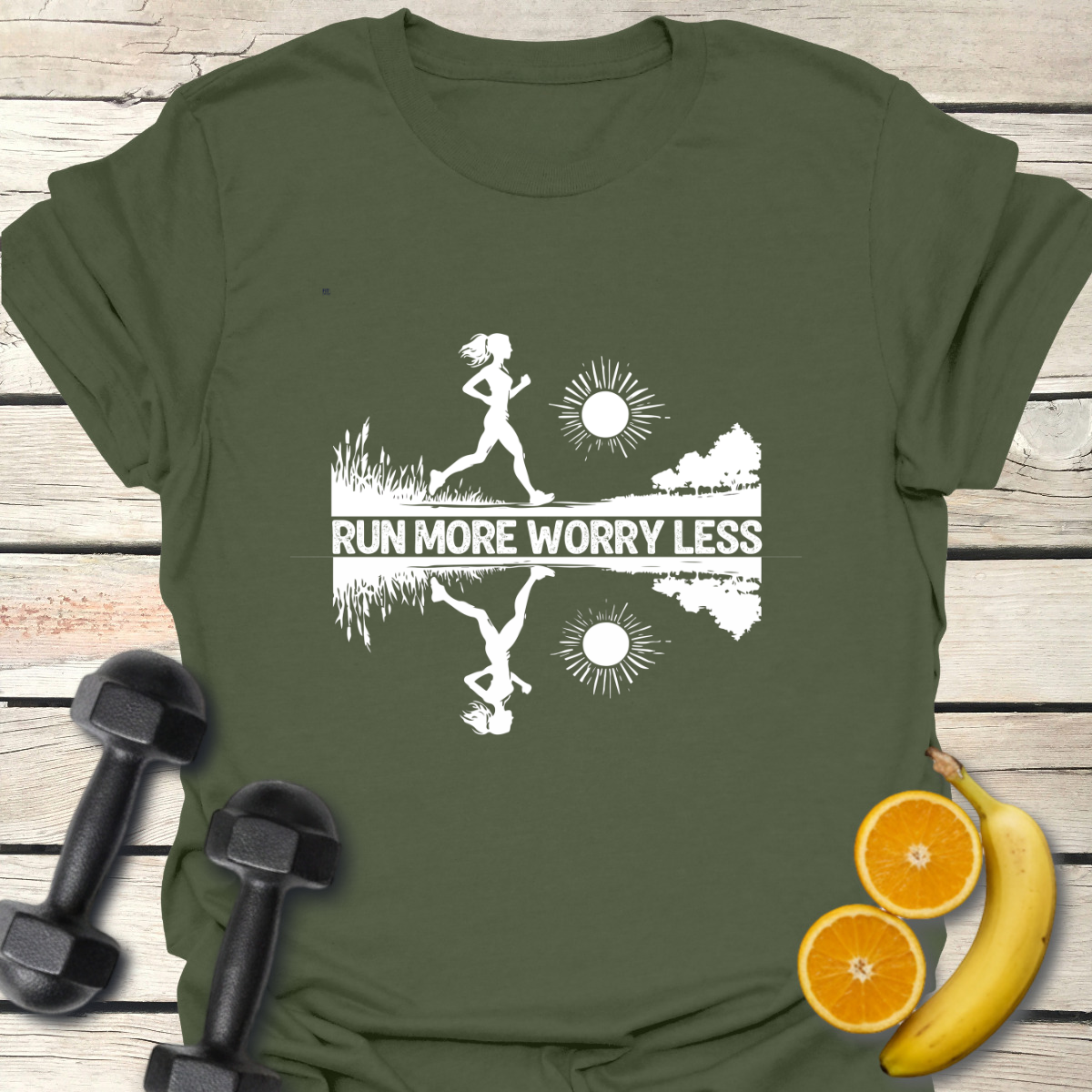 Run More Worry Less T-Shirt