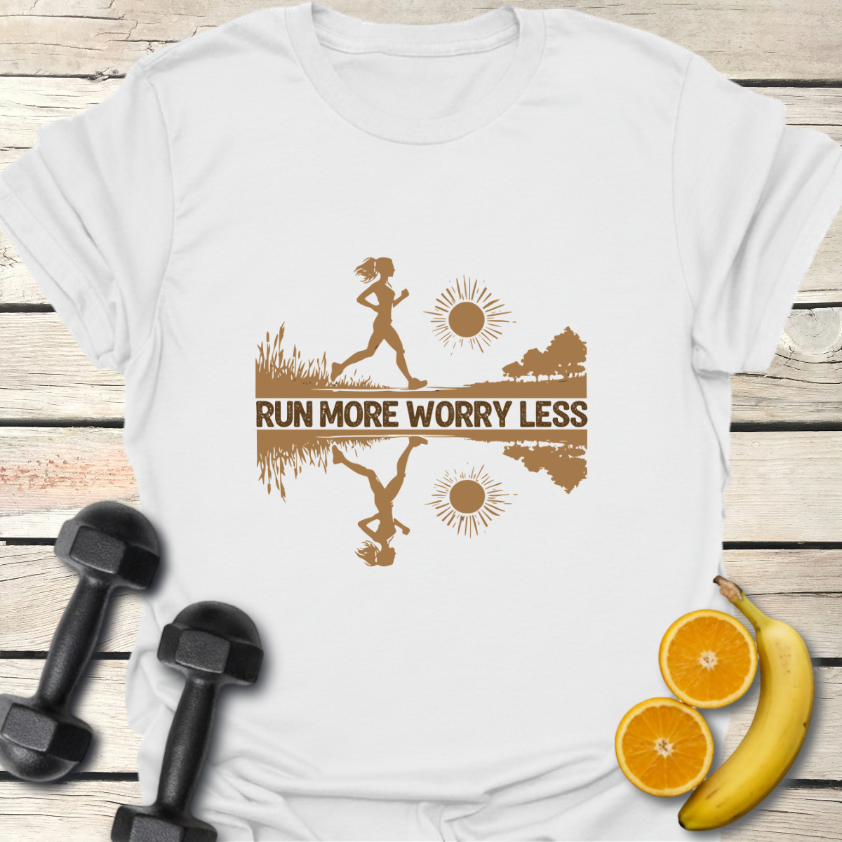 Run More Worry Less T-Shirt