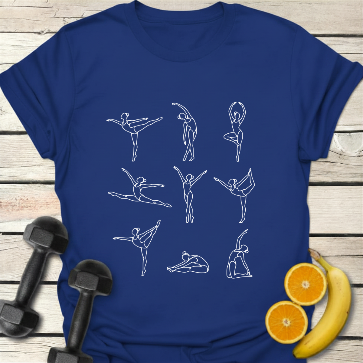 Womens Gymnastic Line Art T-Shirt