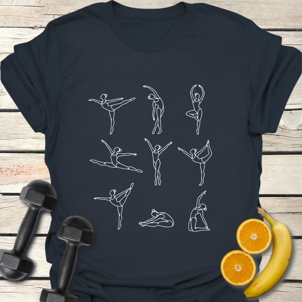 Womens Gymnastic Line Art T-Shirt