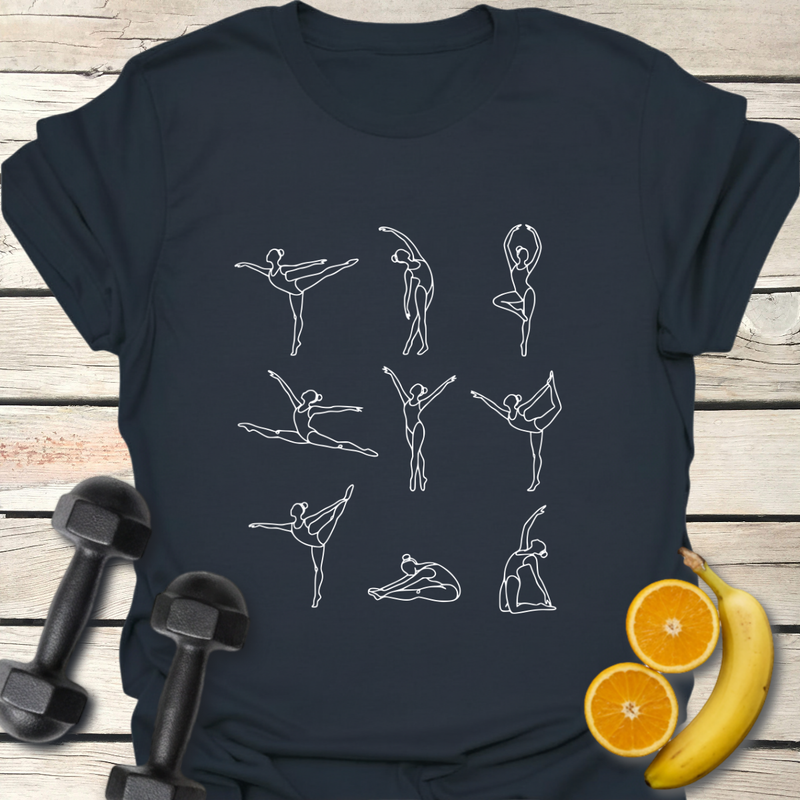 Womens Gymnastic Line Art T-Shirt