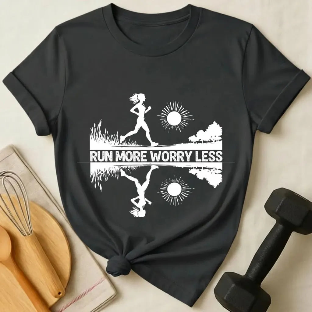 Run More Worry Less T-Shirt